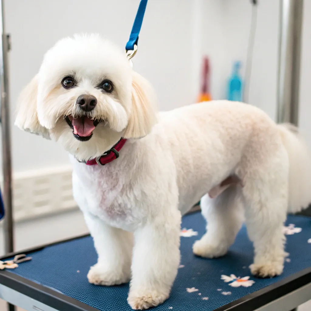 A styled pet after grooming at DALPHOREXIS